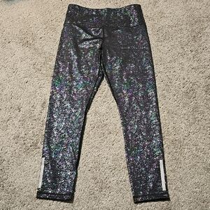Zyia Active Black Reflective Mirage Light N Tight Size 4